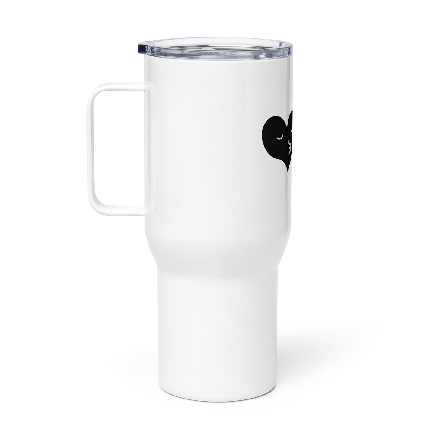 Travel mug with a handle