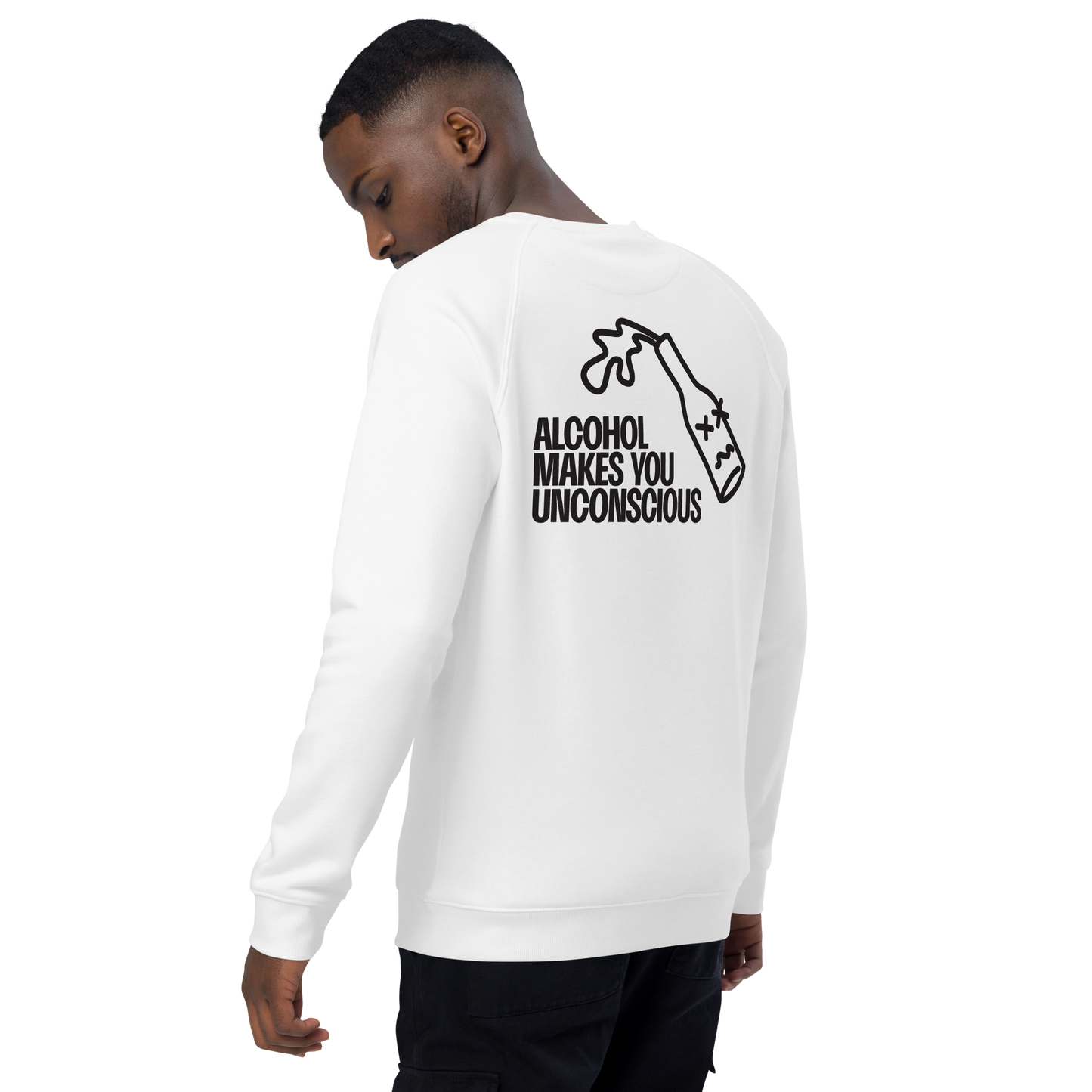 DARK MANN Unisex organic raglan sweatshirt