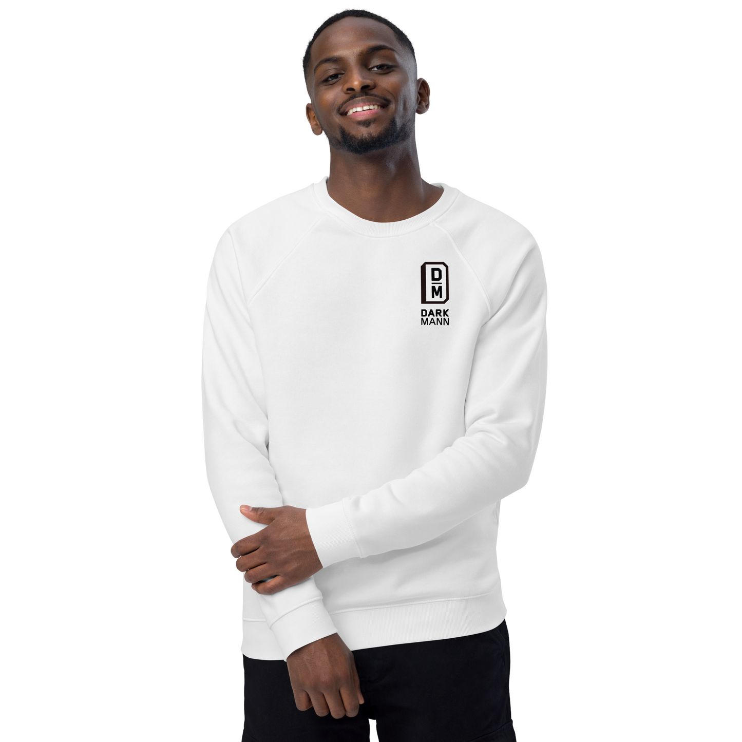 DARK MANN Unisex organic raglan sweatshirt